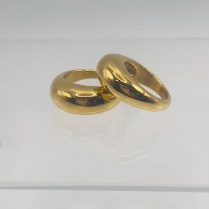 Elegant Gold Hoop Rings